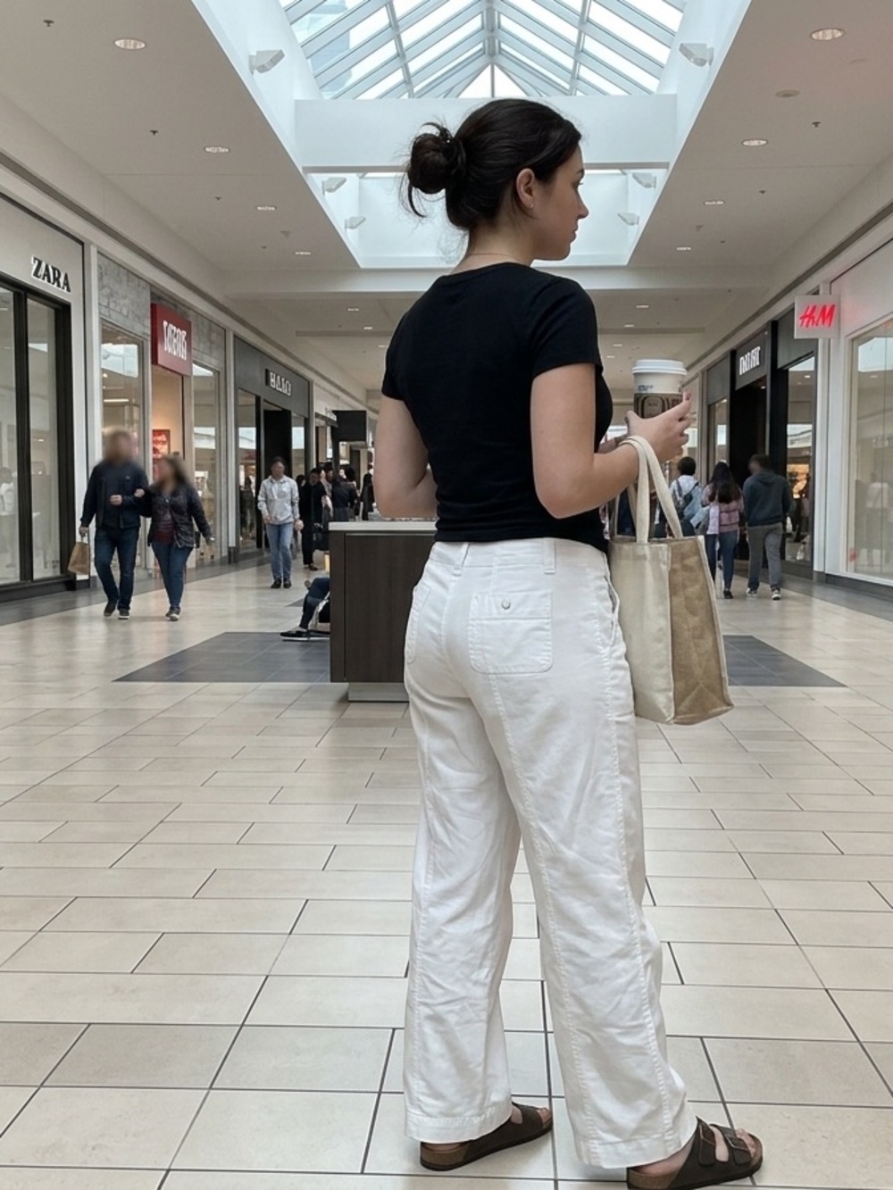 Alia White cargo Straight Leg Pants
Cotton blend White Summer sz 14